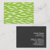 Abstrakte Blätter - Mars Green Visitenkarte (Vorne/Hinten)