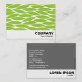 Abstrakte Blätter - Mars Green Visitenkarte (Vorne/Hinten)