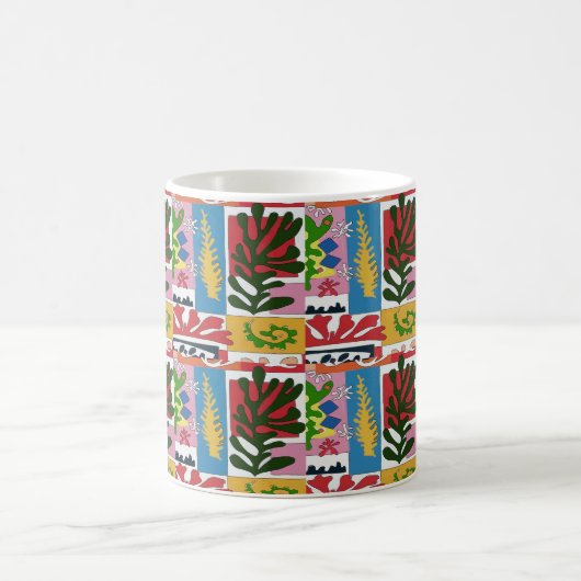 Abstrakte Blätter, MAtisse Style Kaffeetasse (Mittel)