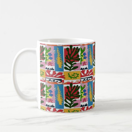 Abstrakte Blätter, MAtisse Style Kaffeetasse (Links)