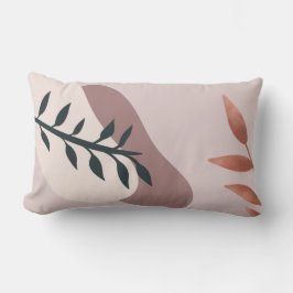 abstrakte Blätter mit weichem rosa Hintergrund Lendenkissen