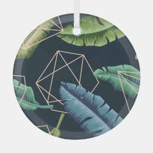 Abstrakte Blätter: Nahtlose polygonale Linie. Ornament Aus Glas
