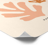 Abstrakte Blätter neutrale, beige Formen schneiden Poster (Ecke)