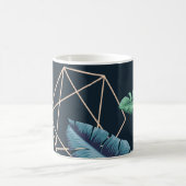 Abstrakte Blätter: Polygonale Linie Nahtlos. Kaffeetasse (Mittel)