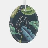 Abstrakte Blätter: Polygonale Linie Nahtlos. Ornament Aus Glas (Vorderseite Rechts)