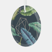 Abstrakte Blätter: Polygonale Linie Nahtlos. Ornament Aus Glas (Vorderseite links)