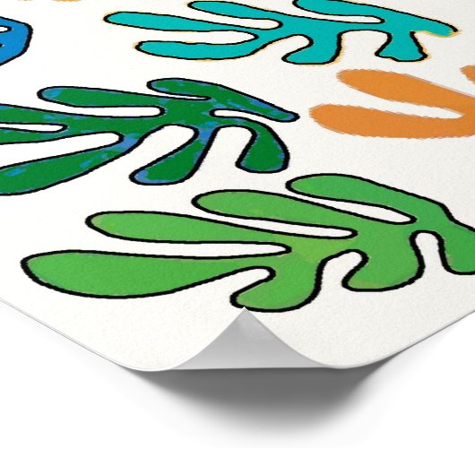 Abstrakte Blätter Poster (Ecke)