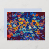 abstrakte Blätter Postkarte (Vorne/Hinten)