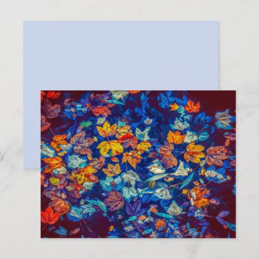 abstrakte Blätter Postkarte (Vorne/Hinten)