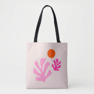 Abstrakte Blätter Rosa Orange Moderne Formen Schni Tasche