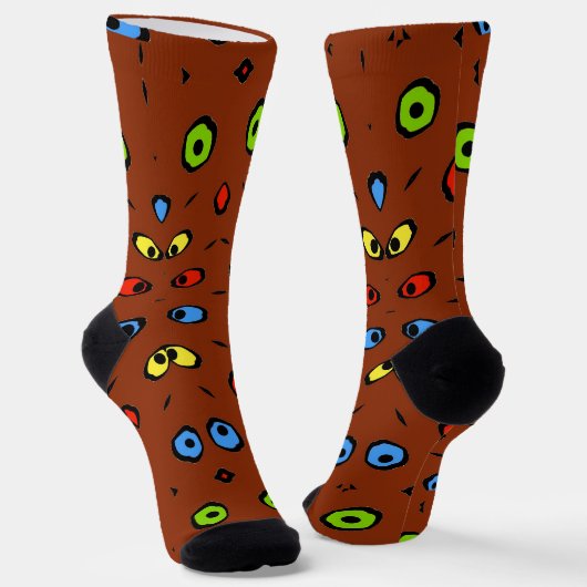 Abstrakte Blätter Socken (Gewinkelt)