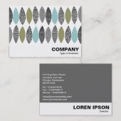 Abstrakte Blätter - Texturierte Blätter 01 Visitenkarte (Vorne/Hinten)