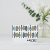 Abstrakte Blätter - Texturierte Blätter 01 Visitenkarte (Stehend Vorderseite)