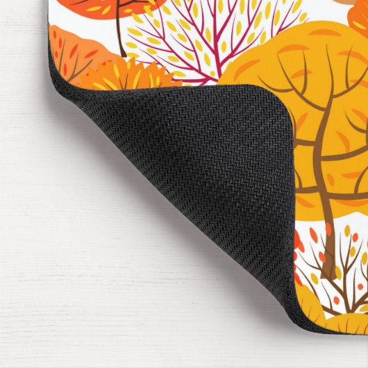 Abstrakte Blätter und Bäume im Herbst Mousepad (Ecke)