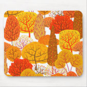 Abstrakte Blätter und Bäume im Herbst Mousepad (Vorne)