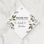 Abstrakte Blätter und Blume Geschenkanhänger (Vorderseite)