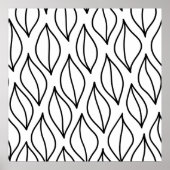 Abstrakte Blätter. Vintage Struktur. Handgezogenes Poster (Vorne)