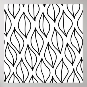 Abstrakte Blätter. Vintage Struktur. Handgezogenes Poster