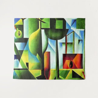 Abstrakte Blätter Wandteppich