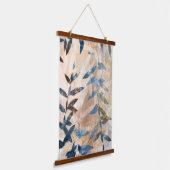 Abstrakte Blätter Wandteppich Mit Holzrahmen (Gewinkelt)