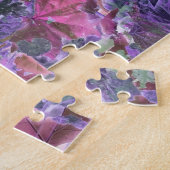 Abstrakte Blattrosa Lila Blätter Puzzle (Seite)