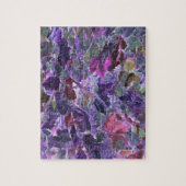 Abstrakte Blattrosa Lila Blätter Puzzle (Vertikal)