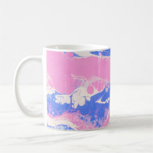 ABSTRAKTE BLAU- UND BROWENDE BILDUNG KAFFEETASSE