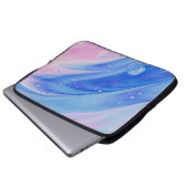 ABSTRAKTE BLAU- UND BUTTON-BILDUNG LAPTOPSCHUTZHÜLLE (Vorne Knopf)