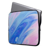 ABSTRAKTE BLAU- UND BUTTON-BILDUNG LAPTOPSCHUTZHÜLLE (Vorderseite Links)