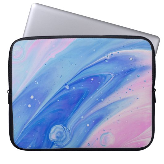 ABSTRAKTE BLAU- UND BUTTON-BILDUNG LAPTOPSCHUTZHÜLLE (Vorderseite)