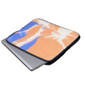 ABSTRAKTE BLAU- UND GELBE-BILDUNG LAPTOPSCHUTZHÜLLE (Vorne Knopf)