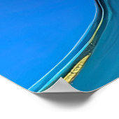 Abstrakte Blau- und Goldwaagen Poster (Ecke)