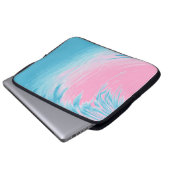 ABSTRAKTE BLAU- UND PINKBILDUNG 2 LAPTOPSCHUTZHÜLLE (Vorne Knopf)