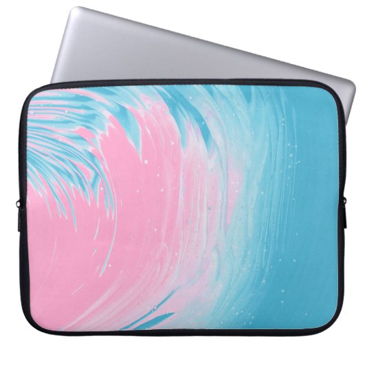 ABSTRAKTE BLAU- UND PINKBILDUNG 2 LAPTOPSCHUTZHÜLLE (Vorderseite)