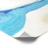 ABSTRAKTE BLAU- UND WEISSBILDUNG 3 POSTER (Ecke)