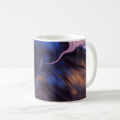 ABSTRAKTE BLAU- UND WEISSBILDUNG KAFFEETASSE (VorderseiteRechts)