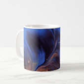 ABSTRAKTE BLAU- UND WEISSBILDUNG KAFFEETASSE (Vorderseite Links)