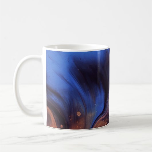 ABSTRAKTE BLAU- UND WEISSBILDUNG KAFFEETASSE (Links)