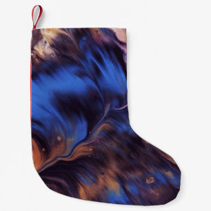 ABSTRAKTE BLAU- UND WEISSBILDUNG KLEINER WEIHNACHTSSTRUMPF