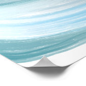 Abstrakte Blau- und Weißzusammensetzung Poster (Ecke)