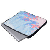 ABSTRAKTE BLAU WEISS UND ROT LAPTOPSCHUTZHÜLLE (Vorne Knopf)