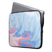 ABSTRAKTE BLAU WEISS UND ROT LAPTOPSCHUTZHÜLLE (Vorderseite Links)