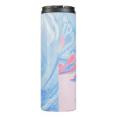 ABSTRAKTE BLAU WEISS UND ROT THERMOSBECHER (Rückseite)