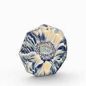 Abstrakte Blaublume Fotoblock (Links)