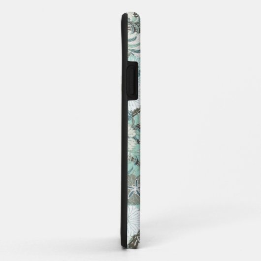 Abstrakte blaubraune Blume Case-Mate iPhone Hülle (Hinten/Rechts)