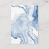 Abstrakte blaue Beige Küstenstudios für Babydusche Begleitkarte (Rückseite)