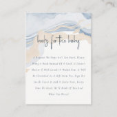 Abstrakte blaue Beige Küstenstudios für Babydusche Begleitkarte (Vorderseite)