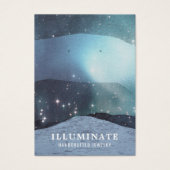 Abstrakte blaue Berge mit Werbekarten (Vorderseite)