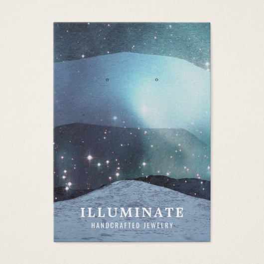 Abstrakte blaue Berge mit Werbekarten (Vorderseite)