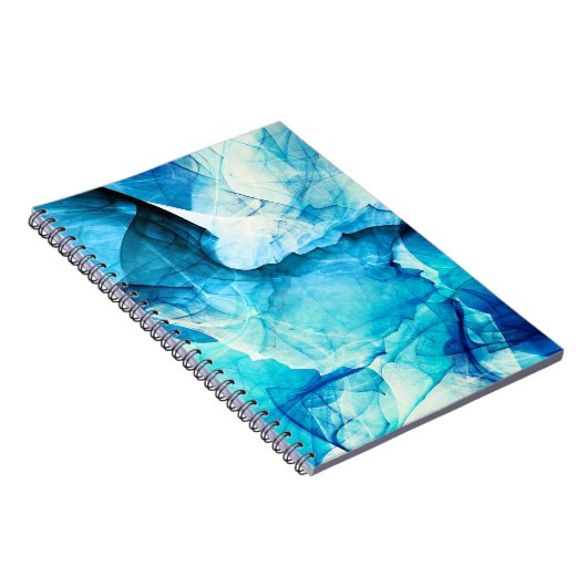 Abstrakte blaue Bewegung: Fraktal-Komposition. Notizblock (Rechte Seite)